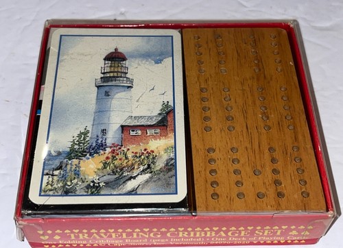 Vintage traveling cribbage set - vintage,