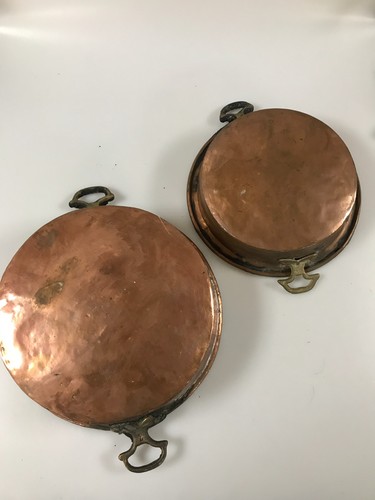 Off antique copper pans with - antique,
