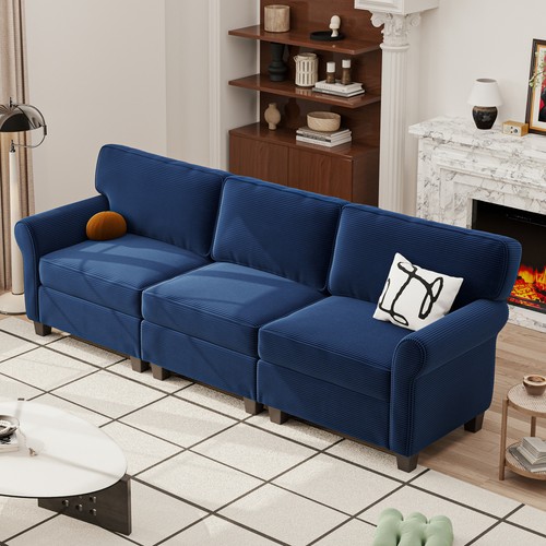 Corduroy seater sofa with - 3-seater,