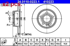 X2 PCS REAR BRAKE DISC ROTOS