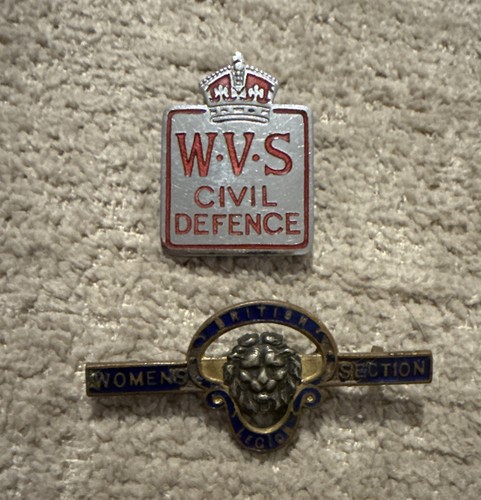 Wvs civil defence pin - civil, badge