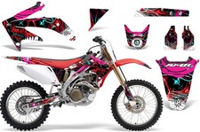 Dirt Bike Graphics Kit Decal Sticker Wrap For Honda CRF450R 2005-2008 FRENZY RED