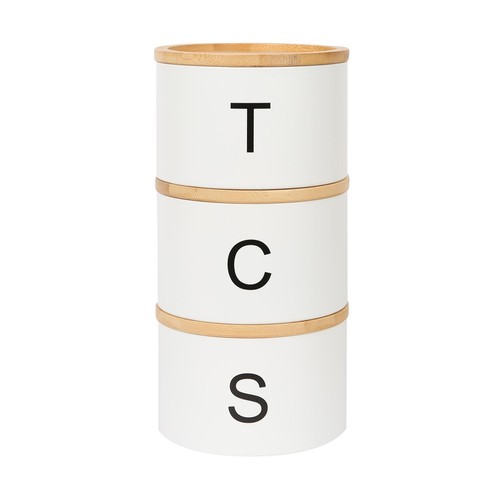3pc stacking tea coffee sugar - stacking,