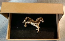 Vintage Gold Tone Horse Brooch