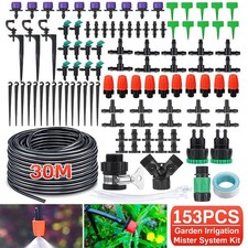 30M Automatic Micro Drip Irrigation Watering System Kit Plant Garden Greenhouse