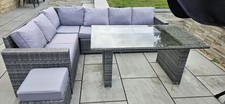 Rattan Patio Corner Sofa And Table