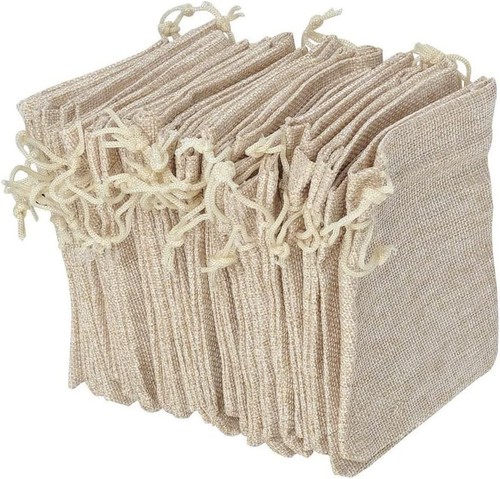Linen drawstring gift bag - drawstring,
