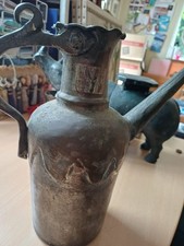 Antique 19th C Large and Heavy Islamic Persian Copper Water Jug Pitcher Ewer 12"