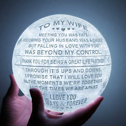 Engraved moon lamp for - engraved,