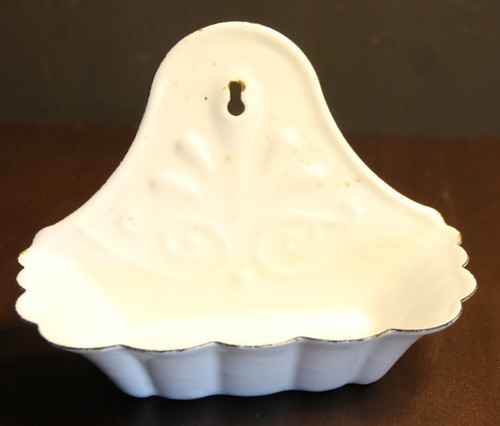 Vintage white soap dish - vintage,