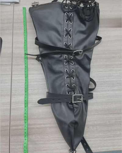 Leather armbinder restraint - leather,