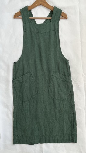 Toast linen cross over apron - toast,