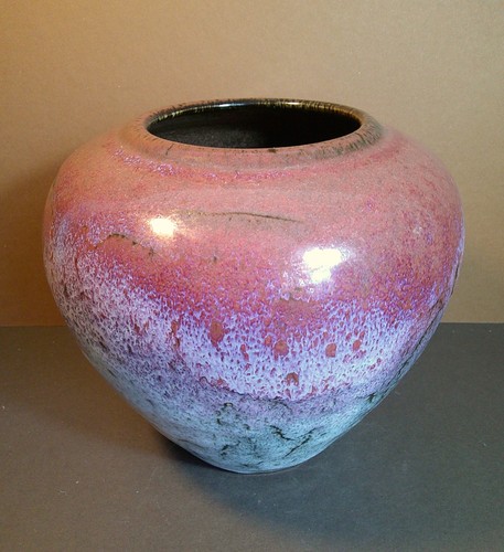 Vintage studio pottery vase - pottery,