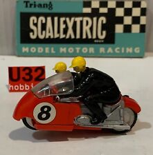 Slot Car SCX Triang Scalextric MM/B2 Motorcycle And Sidecar Hurricane #8 Red
