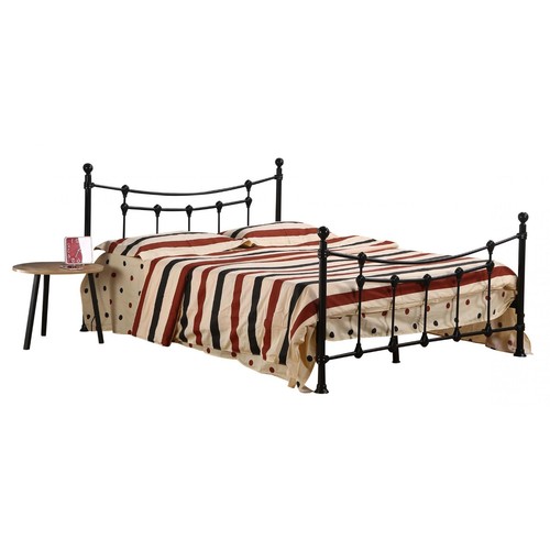 Black metal bed - metal, single