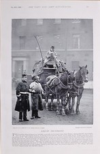 1896 BOER WAR DRAY CART AND MEN DELIVERING LIQUID PROVISIONS FOR THE ARMY 