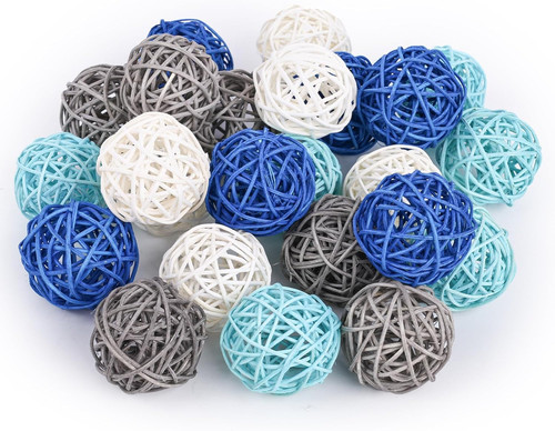 24pcs blue decorative balls - 24pcs,
