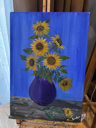 Sunflower oil painting - sunflower,
