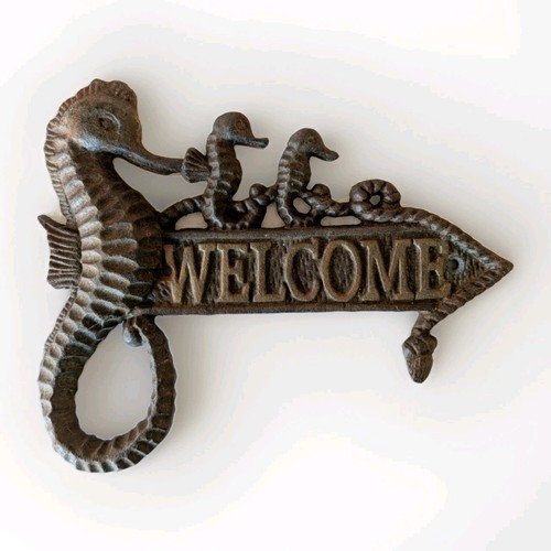 Vintage cast iron seahorse - vintage,