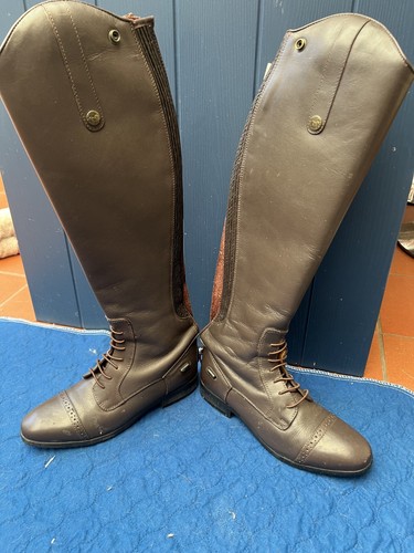Hkm long riding boots brown - riding,