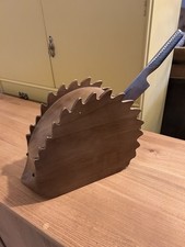 Large Wooden Hedgehog Knife Block. A Cute Way To Store Your Knives.