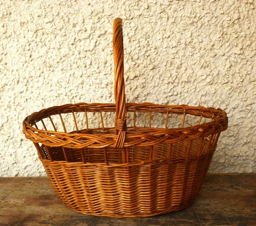 Vintage woven wicker - wicker, shopping