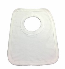 BABY BIBS PACK OF 12 WHITE POP