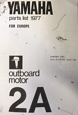 Yamaha Outboard 2A 2HP Parts Manual 1977 Model 646 -Emailed Copy In 24 Hours