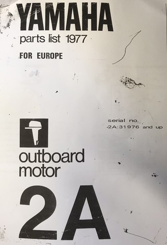 Yamaha outboard 2hp parts - outboard,