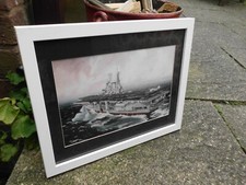 HMS EAGLE AIRCRAFT CARRIER ~ PROFESSIONALLY FRAMED IMAGE PICTURE