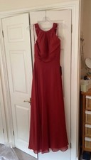 Burnt orange bridesmaid dress