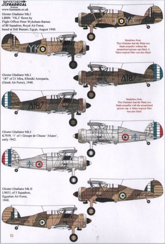 Xtradecal 72183 gloster - 1:72,