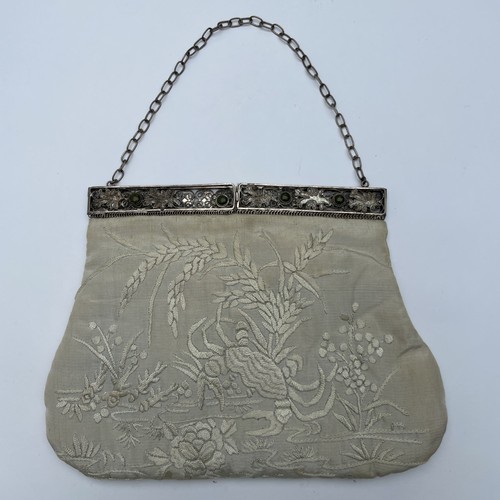 Antique embroidered silk - embroidered,
