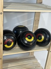 Thomas Taylor Size 7 Lawn Bowls Set of 4, Black