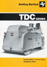 AVELING BARFORD TD SERIES TANDEM ROLLER BROCHURE 1984.. FACTORY ORIGINAL