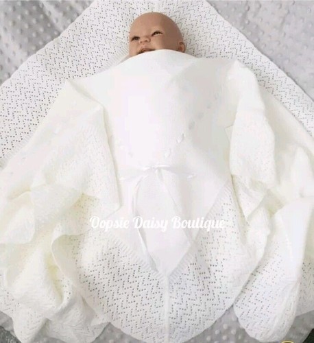 White spanish knitted ribbon - white,