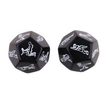 2pcs Acrylic Sex Position Dice D12 for Adult Party Couples Game Foreplay Toy