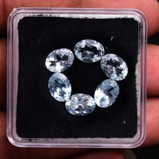 VVS 6 Pcs Natural Topaz 8mm