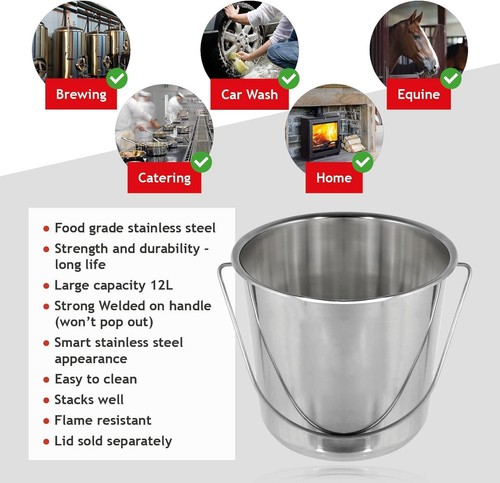 New bucket stainless - stainless, 12