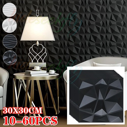 Pack black wall panels - 60, 3d