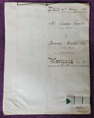1890 vellum indenture james - 1890,