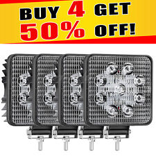 48w Square 9 Led 12v 24v Led Work Lights Flood Beam Lamps Offroad 4wd Suv Atv