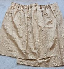 1 PAIR DUNELM GOLD DAMASK FULLY LINED CURTAINS EACH  130cm WIDTH x 137cm DROP