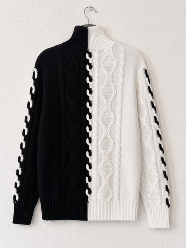 Women black white cable - women’s,