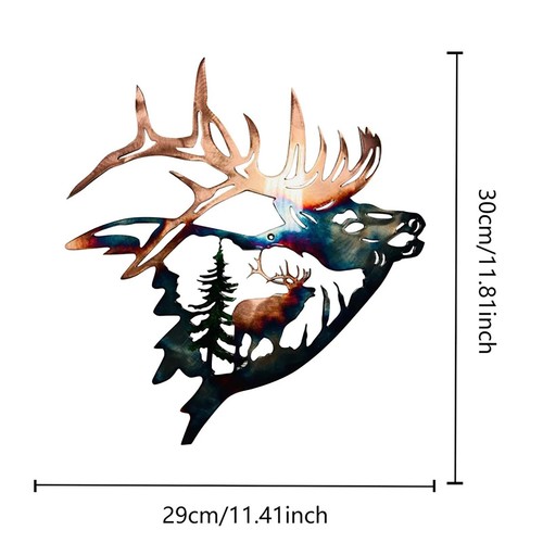 Elk deer metal wall art - wall,