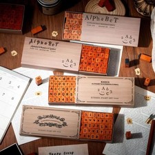 70 Pcs Rubber Stamp Alphabet