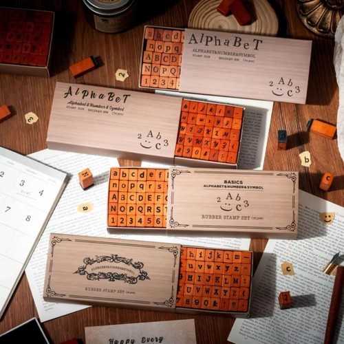 Pcs rubber stamp alphabet - 70,
