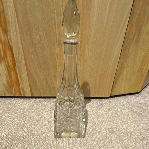 Unmarked clear cut glass - clear,