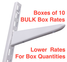 Twin Slot Shelving White UK System Wall Upright Bracket Adjustable BULK BOXs 10s