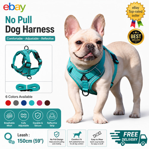 Adjustable dog harness - dog, leash